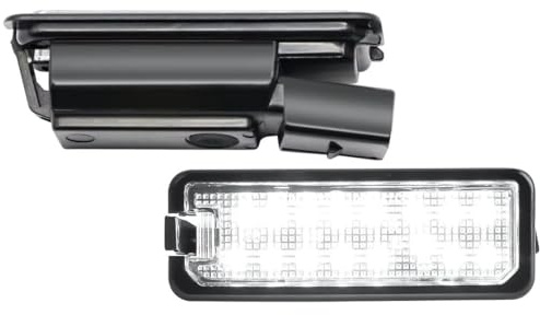 LED-Kennzeichenbeleuchtung, 12 V, Weiß, kompatibel mit VW Golf 4, 5, 6, 7, MK4, MK5, MK6, MK7, kompatibel mit Passat B6, B7, B8, CC, Eos, Polo, Lupo, Scirocco, Beetle, wasserdicht, fehlerfrei, 2 Stück