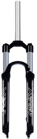 HWEVDHJ Forcella MTB 26/27.5/29 Pollici Forcella Ammortizzata per Mountain Bike Corsa 100mm Forcellas Anteriore Meccanica Freno A Disco 1-1/8 Tubo Dritto QR 9 * 100mm(Schwarz,26)
