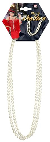 Belle Epoque Pearl Necklace 70cm 20s Jewellery for Fancy Dress Costumes Accessories Accessory