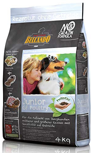 Belcando Junior GF Poultry [4 kg] getreidefreies Hundefutter | Trockenfutter ohne Getreide für Junge Hunde | Alleinfuttermittel für Hunde ab 4 Monaten