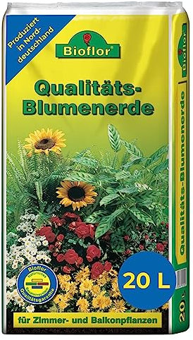 Bioflor Qualitäts-Blumenerde 20 L für gesunde Pflanzen I Garten-, Balkon & Zimmerpflanzen-Erde I Optimale Nährstoffversorgung & Wurzelentwicklung I Blumenerde Zimmerpflanzen & Gartenerde
