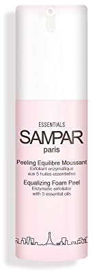 Sampar - Ausgleichendes Schaum-Gesichtspeeling - Peeling und entgiftende Gesichtspflege - Ohne Körnung, ohne Farbstoffe - Alle Hauttypen, auch empfindliche Haut - 30 ml Spender
