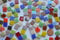 150g Tiffany Glas Mosaiksteine Buntmix 1x1cm, ca 210 St.