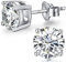 Ohrstecker Ohrringe Herren Damen Silber, Ohrringe silber 925 Diamant Ohrstecker Zirkonia von Damen Schmuck für Frauen 6mm