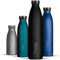720°DGREE Borraccia in acciaio inox Milkybottle – 1000 ml, colore nero, bottiglia isotermica d'acqua, rivestimento durevole perfetto per bambini, sport, scuola | isolata di alta qualità