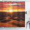 ABAKUHAUS désert Rideau de Douche, Paysage Coucher de Soleil Dramatique, Tissu Ensemble de Décor de Salle de Bain avec Crochets, 175 x 200 cm, Multicolore