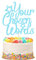 Personalised Cake Topper | Customized Birthday Cake Decorations. Double Sided Glitter Card Text Customized | Birthday or Wedding Party Multicolour Glitter Cake Decoration(Baby Blue)