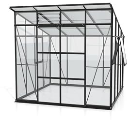 Vitavia Playa 7600 ESG/HKP, anthrazit Gewächshaus 1 Lamellenwandfenster für Belüftung