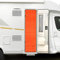 Moritz, tenda in ciniglia da 56 x 185 cm, colore arancione, per porte, come zanzariera per campeggio e roulotte