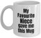 MIPOMALL Uncle and Auntie Gifts, Mothers Day, Uncle Mug, Aunt Mug, Coffee Cup Birthday Best, Christmas Presents, Fathers Day Mug for Uncle - My Favourite Niece gave me This Mug - MG0073