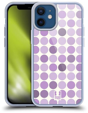 Head Case Designs Violett Phantastische Punkte Gelhülle [Militärischer Schutzgrad] Kompatibel Mit Apple iPhone 12 Mini Und Kompatibel Mit MagSafe