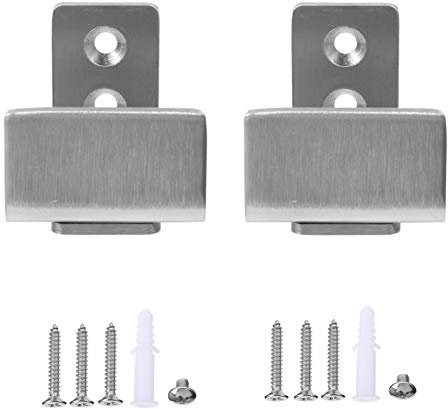 VILLCASE 2 x Edelstahl-Bodenführung, Wandhalterung, Schiebetür, verstellbare Tür-Bodenführung für Zuhause, Küche, Badezimmer, Bauernhaus