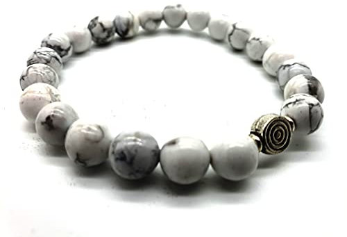 Reiki Howlith Edelstein Armband im Schmuckbeutel