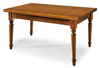 Mar.c.a. Design - Table extensible noyer foncé jambes tournées Arte Pauvre structure en massif 160 x 85 x 75 H