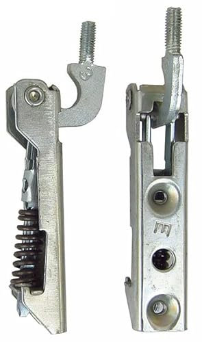 De Longhi Elba - Kit 2 cerniere 95 x 20 mm. interasse di fissaggio 42 mm. filettatura 6MA per cucina stufa a legna - KCF6893