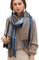 Baynetin Damen Winter Senior Plaid Kaschmir Schal,Kariert Pashmina Übergroßer Herbstschal Stolen,Tartan Schultertuch Mit Quasten,Karomuster Warmer Oversized Fransen Poncho (Grau Blau)