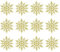 TianWlio Weihnachtsanhänger Weihnachtsschmuck Pulverschneeflocken Weihnachtsbaum 12PC Ornamente Schneeflocken Teak Latten (Gold, One Size)