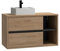 Vente-unique Shower Design Mueble de baño suspendido con Lavabo Color Natural - 100 cm - PURNAL