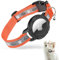 AirTag Katzenhalsband, Reflektierend Air Tag Halsband Katze, GPS Katzenhalsband mit Verstellbares und Glocke, Integriertes Apple Air Tag Katzen Halsband, Geeignet Für Katzen Welpen[Orange][S]