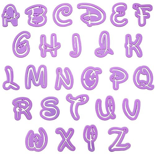 26 Pcs Alphabet Cookie Cutters – Fondant Letter Cutters for Cake Decorating, Easy to Use and Clean Letter Molds for Cake Decorating – Fancy Stamps for DIY Fondant, Cookies, Cakes, Baking Projects