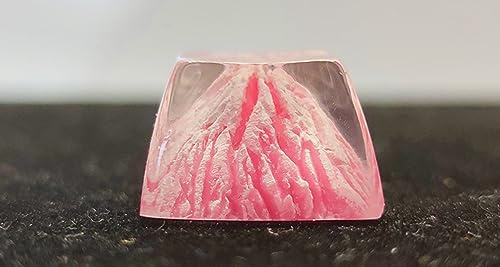MECHKYP Mt.Fuji Artisan Keycaps, R4/Esc Hintergrundbeleuchtung, mechanische Tastenkappen, Sakura Pink