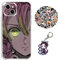 Compatible with iPhone XS Case Demon -Slayer Mitsuri Anime Design [With Keychain and 50pcs Stickers] Cartoon Transparent Soft Silicona Case for iPhone XS