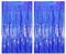Drucilla Lametta Vorhang, 2 Stück Glitzer Folien Fransen Lametta Vorhänge, Glitzer Tinsel Curtain für Party, Geburtstag, Hochzeit, Happy Birthday Deko, 1m x 2m, Blau