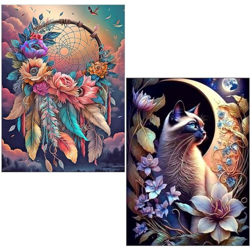 Wisebom Juego de Diamond Painting 30 x 40 cm - Kit Pintura Diamante para Adultos - Manualidades Completo