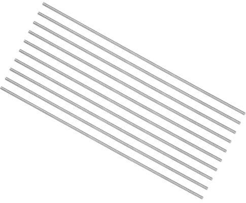 QUARKZMAN 10pz Aste Metalliche Rotondo in Acciaio, 1,6mm x 150mm Utensile Barra Tornio Acciaio ad Alta Velocità (HSS) per Tornio Ingranaggi Trapani Torni Macchine Foratura Fai Da Te