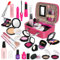 21 Stück Kinder Make-up Toy Kit für Mädchen, CestMall Girls spielen so tun, als ob waschbares Make-up Spielzeugset mit Kosmetiktasche sicher und ungiftig für Kinder spielen Spiel Halloween Weihnachten