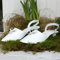 Storm's Gartenzaubereien Charmante Deko-Schuhe - Vielseitig einsetzbar - Elegante Tischdeko - Weiß Metall - Pumps - für Pflanzen und Schmuck