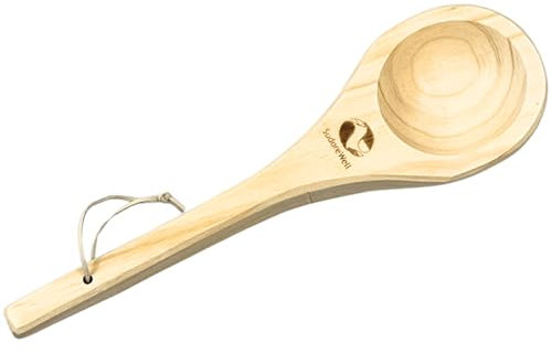 MaReBa24® Saunakelle Sauna Schöpfkelle aus hochwertigem Kiefernholz ca. 36 cm