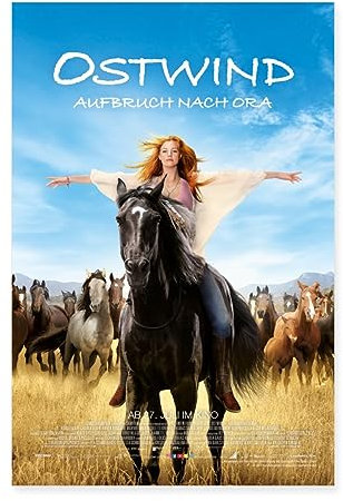 Spreadshirt Ostwind Aufbruch nach Ora Filmplakat Poster 60x90 cm, One size, Weiß