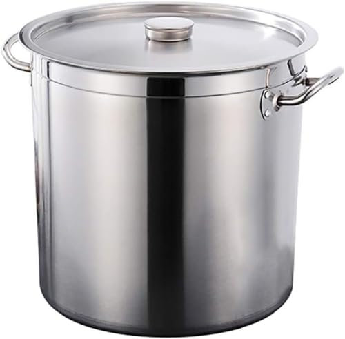 Marmite en acier inoxydable, marmite couverte, casserole antiadhésive, casserole à soupe, ragoût - 50 L