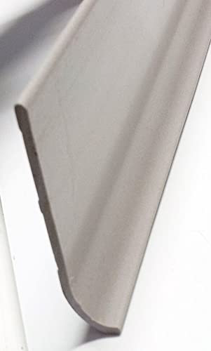 ZOCCOLINO BATTISCOPA SEMIFLESSIBILE PVC VENDITA A METRO INATTACCABILE DA MUFFE E PARASSITI (ARGENTO)