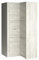 Lomadox Eckkleiderschrank Kleiderschrank Garderobenschrank Schlafzimmerschrank Hängeschrank Wardrobe modern in weiß