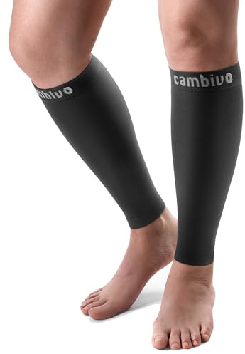 CAMBIVO Wadenbandage, Waden Kompression 2 Paar,Kompressionsstrümpfe Damen Herrn, Stützstrümpfe für Sport, Fussball, Laufen,Schwellung, Erholung