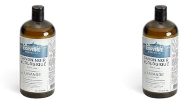 La Corvette Savon Noir Liquide Lavande Ecocert 1 L (Lot de 2)