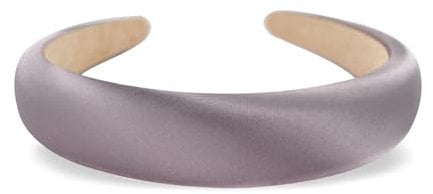 axy Haarreif aus gepolstertem Seidenstoff in eleganten festlichen Farben Wunderschön Damen Stirnband Haarschmuck Haarreifen Hairband HRK2Ro (Graulila)