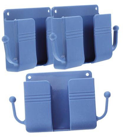 KICHOUSE 3pcs Storage Box Set Cell Phone Stand Cell Phone Mount for Car Wall Mount Tv Bracket Pegboard Laptop Stand Car Phone Mount Wall Phone Holder Tv Remote Holder Wall Remote Stand Blue