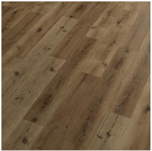 HORI Klick Hart Vinylboden aus hochwertigem SPC ohne PVC, Ballybunion, moderne Landhausdiele, 1,71 m², Trittschalldämmung, wasserfest, für Fußbodenheizung und Feuchträume geeignet,
