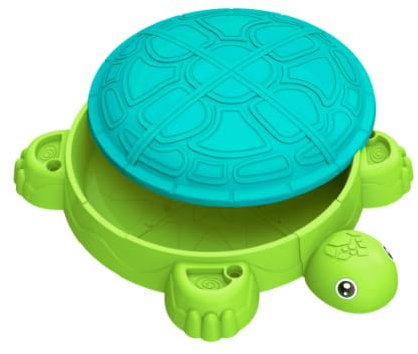 Schildkröten Sandkasten mit Deckel Kinder Sandboxen mit 8PCS Sandformen &Schaufeln Kinder Sandpit im Freien Sand Aktivität Sensorisches Spielset Sandspielzeug für Hinterhof Strand Sommergeschenk(Blau)