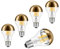 KOOYWAN Ampoule LED Demi-Chromée Dorée,6W E27 2700K Lumière blanche chaude Style Industriel pour Suspensions et Appliques Murales 5pcs