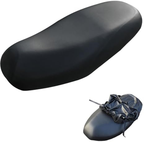 AIYVELU Universal Motorrad Sitzbezug, Wasserdicht und Sunproof, Schwarz, Thermoplastisches Polyurethan (TPU), Motorradsitzbezug