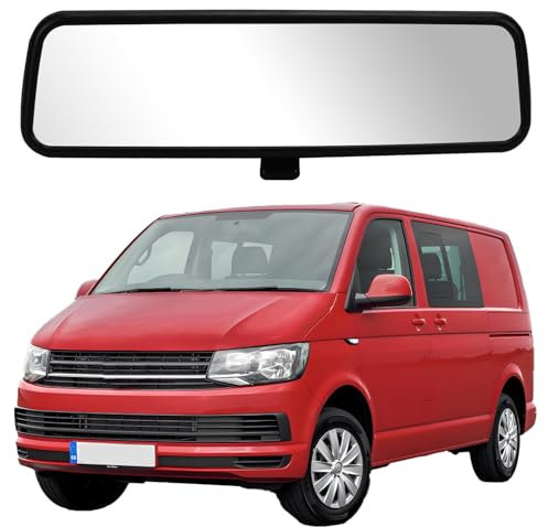 Auto Innenspiegel Ersatz für VW T5/T6/T6.1/T7 2003-2024/Caddy 2003-2024, Blendschutz Auto Panorama Rückspiegel Large Vision Weitwinkel Spiegel, Blendschutz Innenrückspiegel für Auto