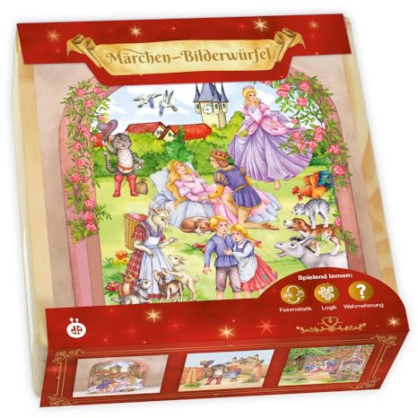 TRÖTSCH - Bilderwürfel Puzzle Märchen | Ab 2 Jahren: in praktischer Schiebebox als Reisespiel geeignet