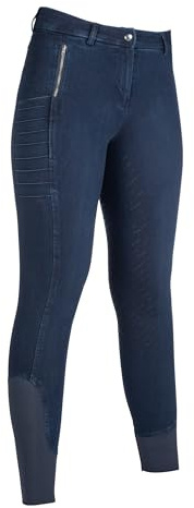 HKM Damen Hose Aruba Denim Silikon-vollbesatz
