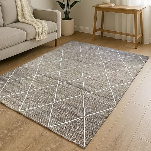 MY-RUG Jute Teppich 200x250 cm - Juteteppich Grau - Sisal Optik | Handgewebter Sisalteppich aus 100 % Jute, OEKO-TEX zertifiziert, nachhaltiger Wohnzimmerteppich, robust und pflegeleicht.