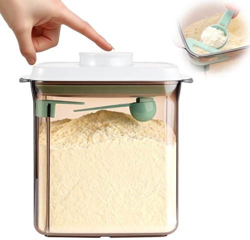 XHSBBB Milk Powder Containers Airtight Food Storage Container Formula Dispenser Pantry Kitchen Organizers for Flour Cereal Snacks