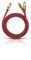 Oehlbach NF Y-Sub 300 - Y-Cinch Subwoofer-Kabel - 2X Cinch/1x Cinch - Flexibles Kabel mit effizienter Schirmung - 3 m - rot